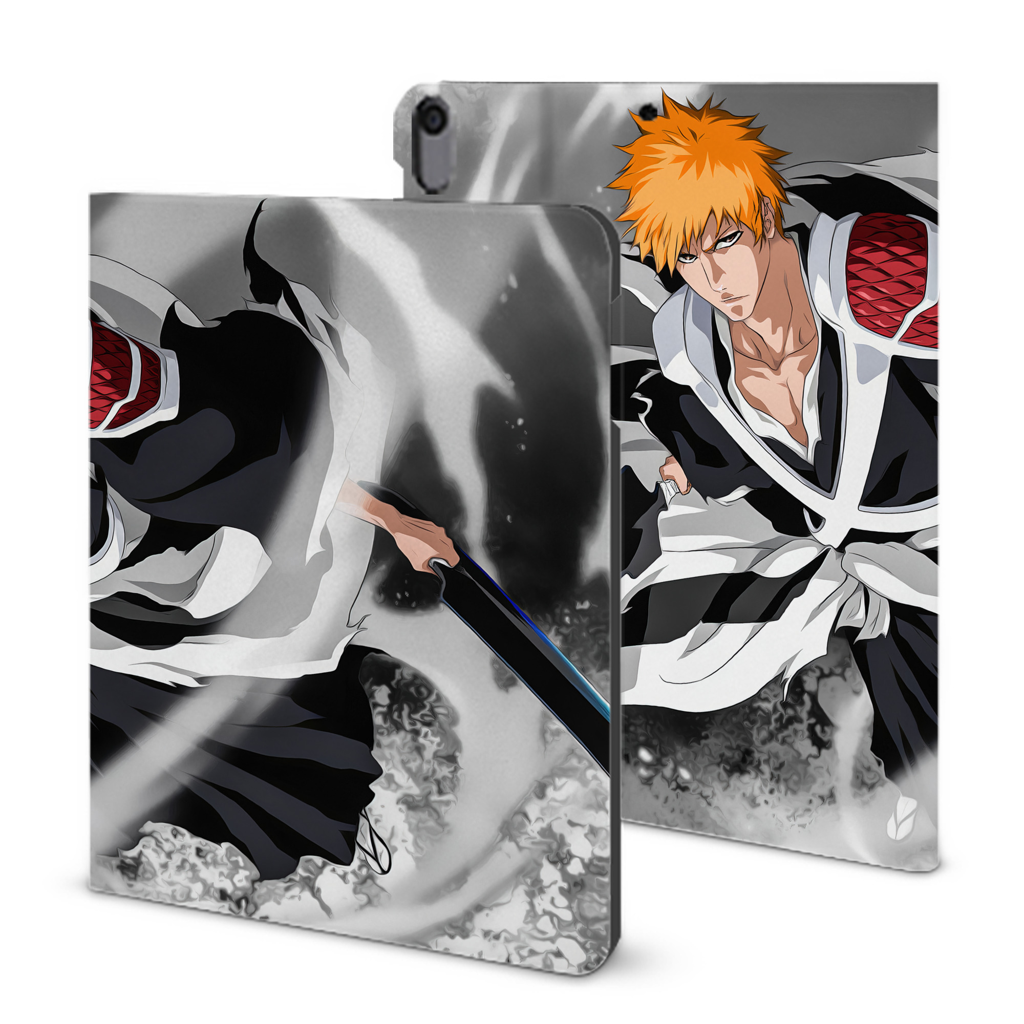 （画像用） ブリーチ BLEACH IPad ケース ブック型 PUレザー TPU 耐衝撃 軽量 薄型 ペン収納なし 全面保護 IPad 各モデル対応